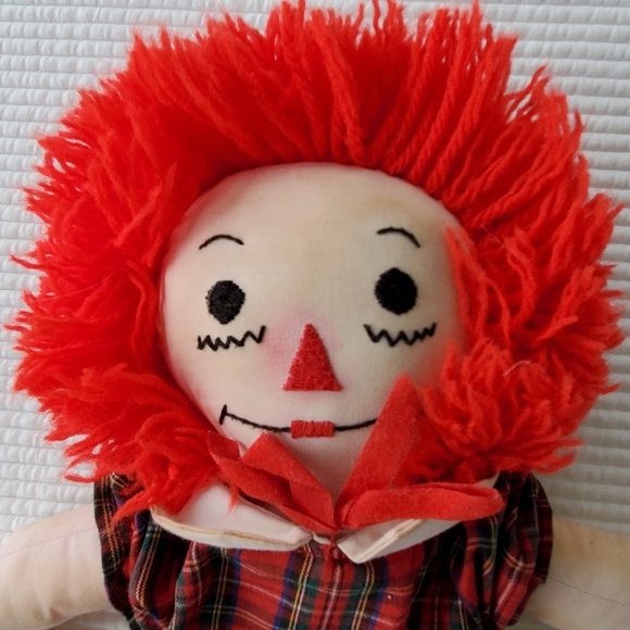 Raggedy Ann Rag Doll Vintage 14" Plush Stuffed Red - Picture 7 of 8
